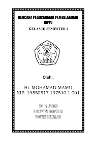 Download rpp kelas 3 semester 1 tema 1 k13 revisi 2018. Cover Rpp Papa