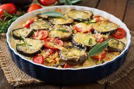 Summer Veggie Gratin Recipe Moussaka Recipe Veggie Dishes Vegetable Recipes
