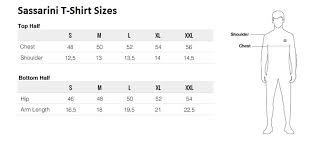 sassarini size guide