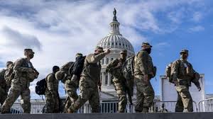 National guard troops could be seen performing drills the day before joe biden's inauguration as president. Tyitrpefrqh2gm