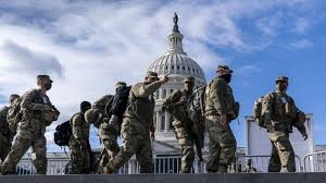 National guard troops could be seen performing drills the day before joe biden's inauguration as president. Tyitrpefrqh2gm