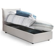 Subito a casa e in tutta sicurezza con ebay! Stuttura Talamo Letto Singolo In Ecopelle Con Contenitore Frontale Bianco Con Materasso In Memory Legno Rivestimento Meccanismo Di Apertura Ferro Letti Strutture E Basi Letti Bepco Ee