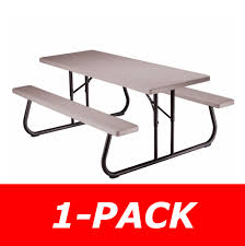 Great for tailgating or picnics. Lifetime Fold Up Flat 6ft Picnic Table 22119
