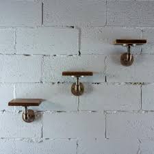 Os Home And Office Furniture Brushed Brass Industrial Pipe 8 In Wall Mounted Shelf With Reclaimed Aged Wood 3 Pack 1 P3p Bb The Home Depot