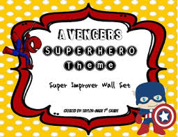 Superhero Theme Behavior Chart Avengers