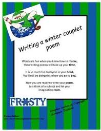 Writing A Winter Couplet Poem Couplet Rhyming Words Rhyming Couplet