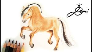 Fjord Pferd Zeichnen Lernen Fjordpferd Malen How To Draw A Horse Kak Da Narisuvame Kon Youtube