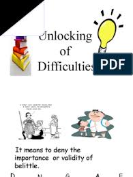 When students encounter difficulty reading aloud, the teacher offers . Unlocking Of Difficulties Pctures Pdf