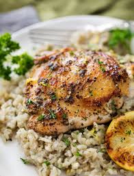1.8 g, white rice 0.4 g/100g) (1) 17. One Pan Greek Lemon Chicken And Rice The Chunky Chef