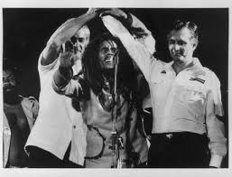 The one love peace concert was a large concert held on april 22, 1978 at the national stadium in kingston, jamaica. The One Love Peace Concert Is Held At The National Stadium In Kingston Jamaica During Jamming Bob Marley Joins The Hands Of Political Rivals Michael Manley