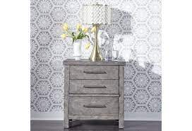 Nightstands & bedside tables : Libby Modern Farmhouse Contemporary 3 Drawer Nightstand With Charging Station Walker S Furniture Nightstands