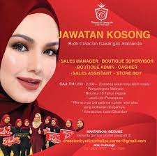 Executive, gis executive, assistant facility manager and more on indeed.com. Cyberjaya Info On Twitter Jawatan Kosong Di Butik Creation Ctnurhaliza11 Cawangan Alamanda Putrajaya Twt Putrajayawp