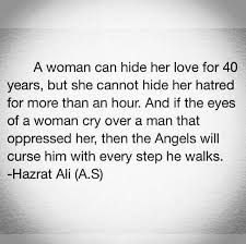 Hadhrat Ali Quote Women N Love N Tears