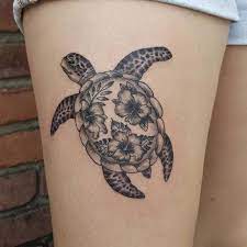 Flower Shell Sea Turtle Tattoo Turtle Tattoo Designs Tribal Tattoos Creative Tattoos