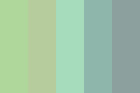 A nature color palette inspired by pink roses. Green Aesthetic Color Palette