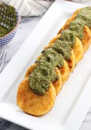 Parmesan Crusted Polenta With Pesto