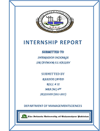 It is a clear manifestation of what was carried out during the training period and techniques to cope with the business report writing. Internship Experience Report