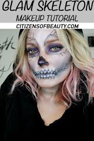 glam skeleton makeup for