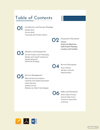 Free Business Plan Table Of Contents Template Pdf Word Doc Excel Apple Mac Pages Apple Numbers In 2020 Table Of Contents Template Table Of Contents Page Table Of Contents
