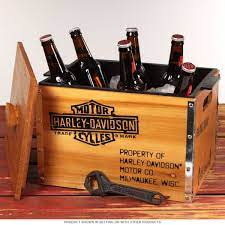 Harley Davidson 1903 Crate Beer Cooler Gift Set Beer Cooler Harley Davidson Decor Harley Davidson Gifts