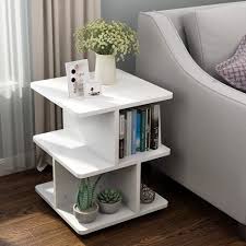 Amazon Com Little Tree Modern Side End Table For Living Room 3 Tier Bedside Table Night Bedroom End Tables Living Room End Tables Furniture For Small Spaces