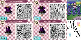 Black Flower Dress M And S Acnl Qr Code By Nekogirl55 Acnl Qr Codes Qr Codes Animal Crossing Animal Crossing
