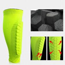 2 Pcs Professional Sport Soccer Football Protector Breathable Calf Compression Brace Support Calf Shin Guard Pad Leg Compression Leg Sleeves Calves Shin Guards