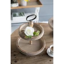 Huge sale on bead trays now on. A B Home Whitewash Tan 2 Tier Wood Bead Trim Tray Overstock 29674834