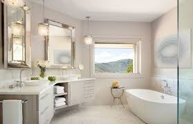 D corner vanity in grey with carrara marble top with white sinks let the aberdeen 32 in. Wraparound Corner Bathroom Vanity Design Ideas