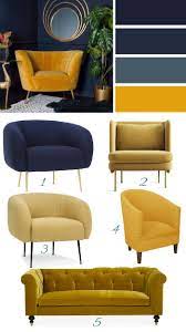 Navy Blue And Mustard Yellow Accent Chairs Blue And Mustard Living Room Yellow Chair Living Room Yellow Accent Chairs