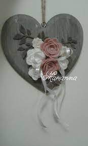 Fuoriporta Shabby Cuori Di Legno Cuori In Feltro Idee Fai Da Te