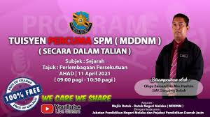 Jabatan pendidikan melaka dengan penuh tekad dan iltizam akan memastikan; Program Tuisyen Spm