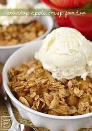 Stovetop Apple Crisp For Two Iowa Girl Eats Recipe Apple Crisp Iowa Girl Eats Dessert Recipes
