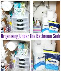 organizing under the bathroom sink