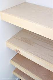 Using a kreg jig, drill pocket holes for 1 kreg screws. Plywood Shelves For Closet Buildsomething Com Plywood Shelves Diy Closet Shelves Closet Shelves