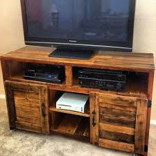 Pallet Tv Console Table With Storage 99 Pallets Rumah Kayu Ruangan