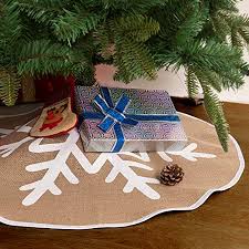 Make beautiful favors,it is best for festival and christmas. Hohotime Christmas Tree Skirt 30 Inch Burlap Tree Skirt White Snowflake Printed Christmas Decorations New Year Party Walmart Canada