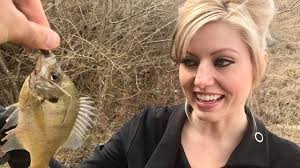 Melanie caught her first fish yesterday.