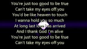 There are no words left to speak. Can T Take My Eyes Off You Lyrics Joseph Vincent Youtube