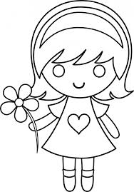 Here is coloring pages of princess and heroes from girls movies. Cute Girl Coloring Pages Novocom Top