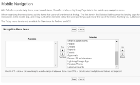 The new salesforce mobile app is here! How Do I Customize The Navigation Menu In The Mobile App For Community Salesforce Stack Exchange