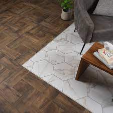 Maybe you would like to learn more about one of these? Voronoi White Marble Effect Hexagon Tiles Walls And Floors