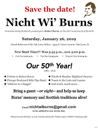 Annual Robert Burns Supper Burns Supper Robert Burns Burns