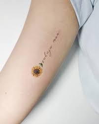 Minimal Inspiration Inkstinct Unique Wrist Tattoos Sunflower Tattoos Tattoos