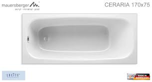 Badewanne saniform plus 170 x 75 cm. Mauersberger Badewanne Ceraria 170 X 75 Cm Rechteck Acryl Impulsbad
