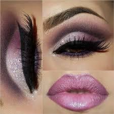 Black And Silver Eye Makeup Hot Pink Black Silver Glittery Make Up Look Eye Makeup Purple Eye Makeup Tutorial Purple Eye Makeup