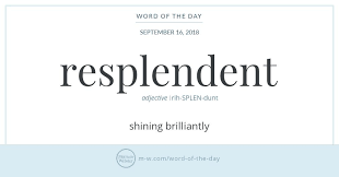 Word Of The Day Resplendent Merriam Webster One Word Quotes New Words With Meaning Words Quotes