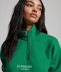 womens Core Sport Half Zip Track Top in Beverly Green