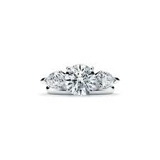 Tiffany Three Stone Engagement Ring With Pear Shaped Side