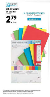 Offre Set De Papier De Couleur Chez Lidl